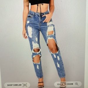 Fashion Nova ripped jeans
